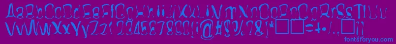 Twisterd Font – Blue Fonts on Purple Background