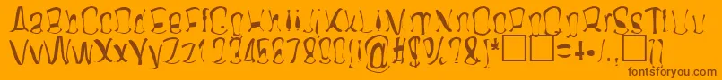 Twisterd Font – Brown Fonts on Orange Background