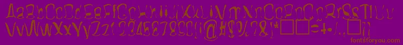 Twisterd Font – Brown Fonts on Purple Background