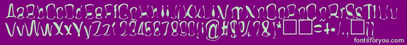 Twisterd Font – Green Fonts on Purple Background