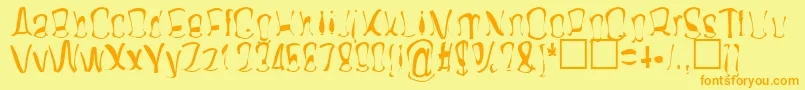 Twisterd Font – Orange Fonts on Yellow Background