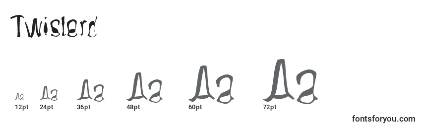 Twisterd Font Sizes