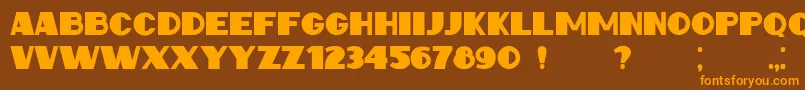 Intransitive Font – Orange Fonts on Brown Background