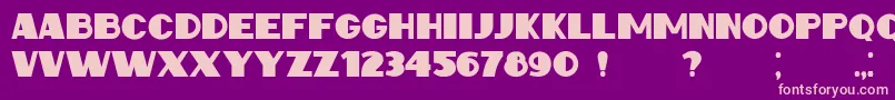 Intransitive Font – Pink Fonts on Purple Background