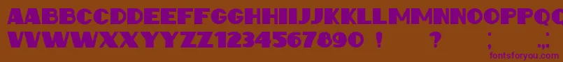 Intransitive Font – Purple Fonts on Brown Background