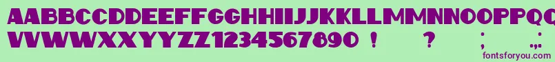 Шрифт Intransitive – фиолетовые шрифты на зелёном фоне