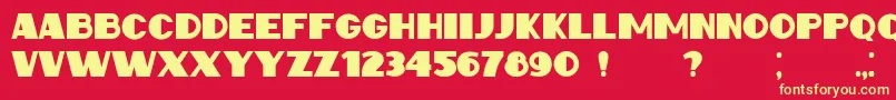 Intransitive Font – Yellow Fonts on Red Background