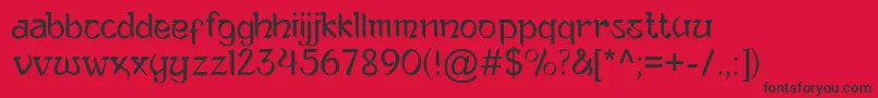 AnandaNeptouch2 Font – Black Fonts on Red Background