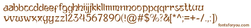 AnandaNeptouch2 Font – Brown Fonts on White Background