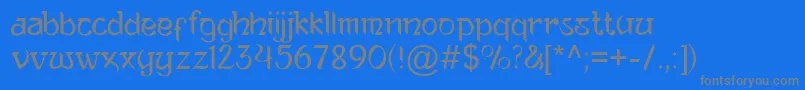 AnandaNeptouch2-Schriftart – Graue Schriften auf blauem Hintergrund