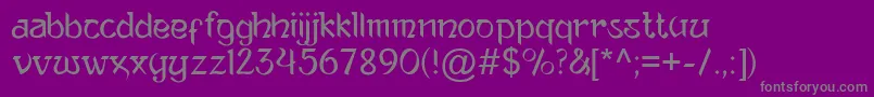 AnandaNeptouch2 Font – Gray Fonts on Purple Background