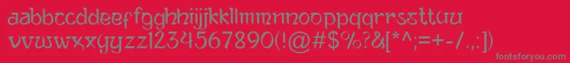 AnandaNeptouch2 Font – Gray Fonts on Red Background