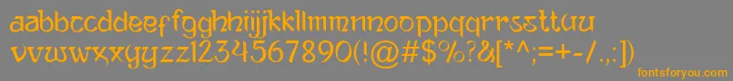 AnandaNeptouch2 Font – Orange Fonts on Gray Background