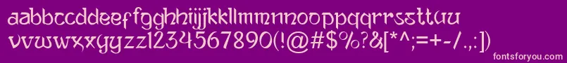 AnandaNeptouch2 Font – Pink Fonts on Purple Background