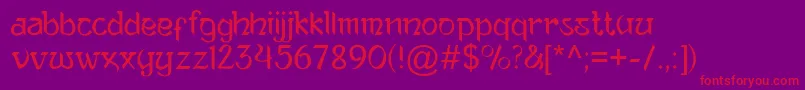 AnandaNeptouch2 Font – Red Fonts on Purple Background