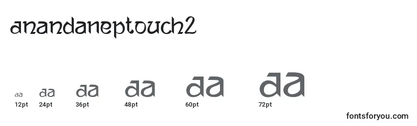 Größen der Schriftart AnandaNeptouch2