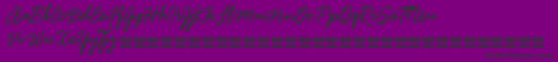 HamlineDemo Font – Black Fonts on Purple Background