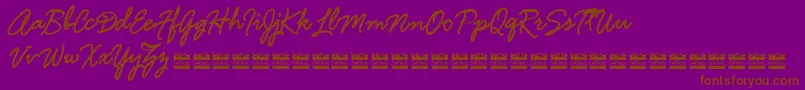 HamlineDemo Font – Brown Fonts on Purple Background