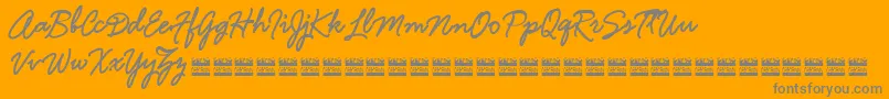 HamlineDemo Font – Gray Fonts on Orange Background