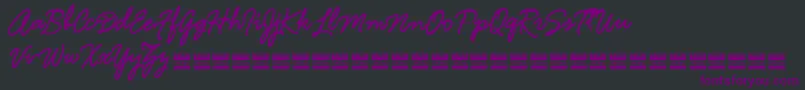 Шрифт HamlineDemo – фиолетовые шрифты на чёрном фоне