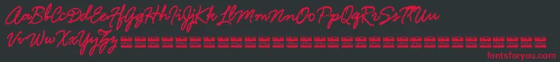 HamlineDemo Font – Red Fonts on Black Background