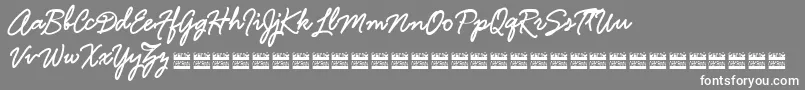 HamlineDemo-Schriftart – Weiße Schriften auf grauem Hintergrund