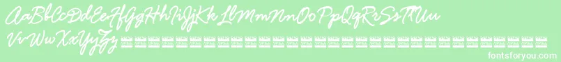 HamlineDemo Font – White Fonts on Green Background