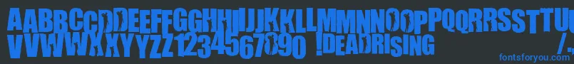 WillametteRising Font – Blue Fonts on Black Background