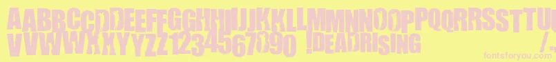 WillametteRising Font – Pink Fonts on Yellow Background