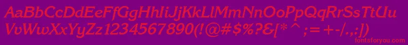 fuente KarinaBoldItalic – Fuentes Rojas Sobre Fondo Morado