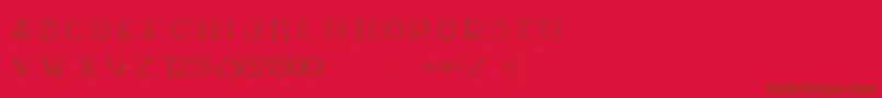 Police LaChambre67 – polices brunes sur fond rouge