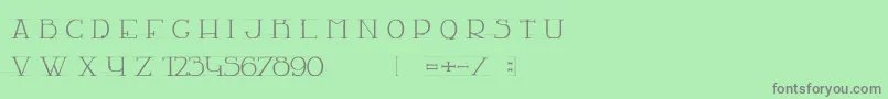 フォントLaChambre67 – 緑の背景に灰色の文字