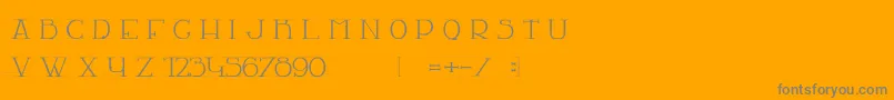 フォントLaChambre67 – オレンジの背景に灰色の文字