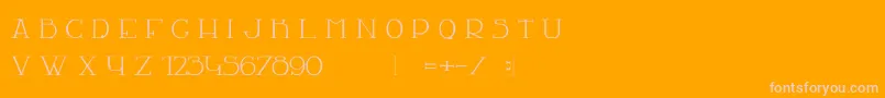 Шрифт LaChambre67 – розовые шрифты на оранжевом фоне