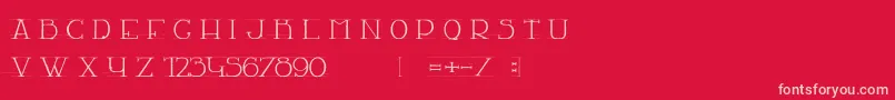 LaChambre67 Font – Pink Fonts on Red Background
