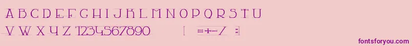 LaChambre67 Font – Purple Fonts on Pink Background