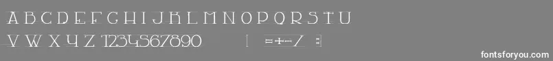 フォントLaChambre67 – 灰色の背景に白い文字