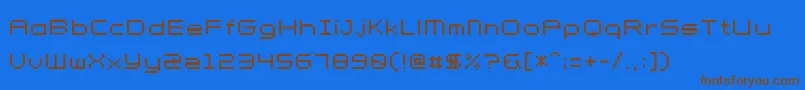 Petit Font – Brown Fonts on Blue Background