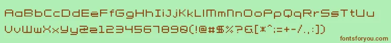Petit Font – Brown Fonts on Green Background