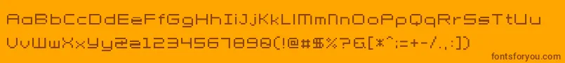 Petit Font – Brown Fonts on Orange Background