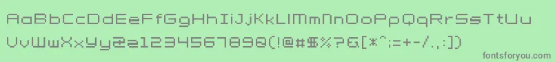 Petit Font – Gray Fonts on Green Background