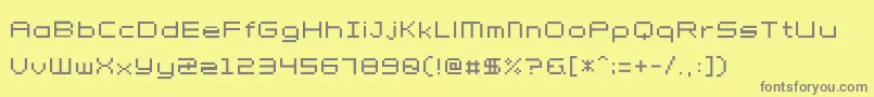 Petit Font – Gray Fonts on Yellow Background