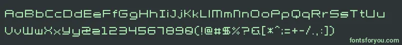 Petit Font – Green Fonts on Black Background