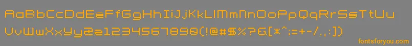 Petit Font – Orange Fonts on Gray Background