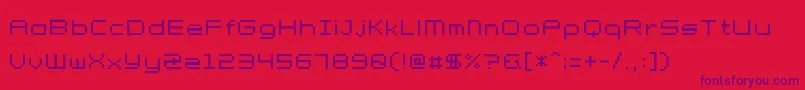 Petit Font – Purple Fonts on Red Background