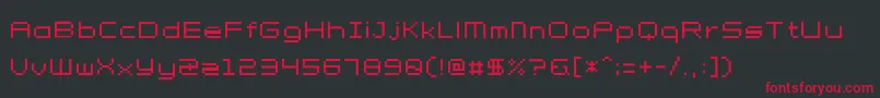 Petit Font – Red Fonts on Black Background