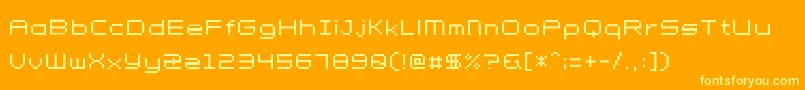 Petit Font – Yellow Fonts on Orange Background