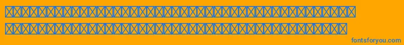 Fonte EuromonostdBold – fontes azuis em um fundo laranja