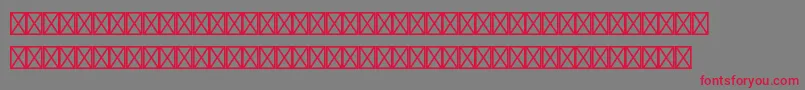 フォントEuromonostdBold – 赤い文字の灰色の背景