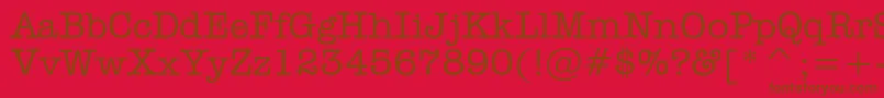 Secretaryc Font – Brown Fonts on Red Background